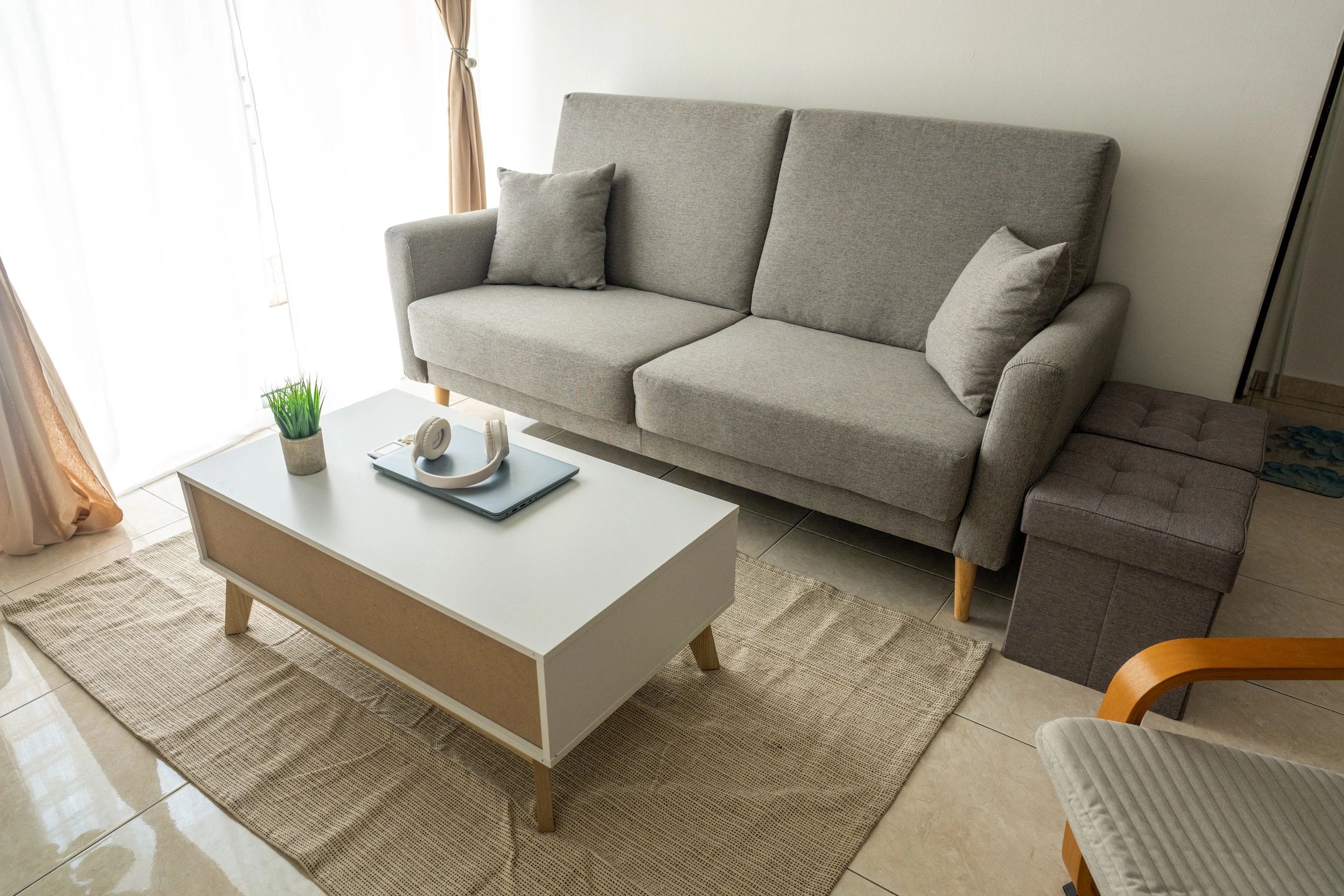 Beautifully styled living room representing a completed client project