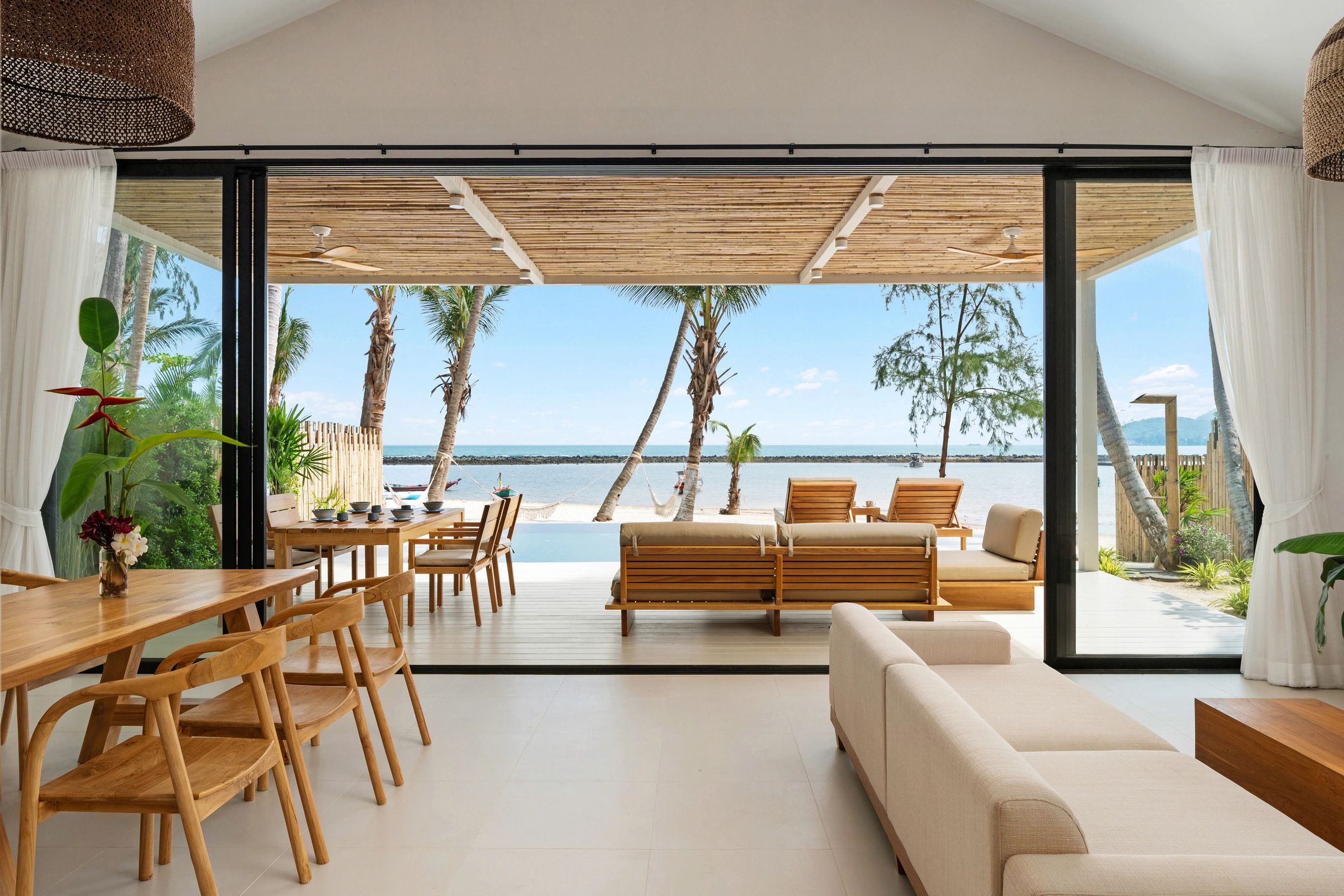 Luxury interior with elegant dining and living spaces