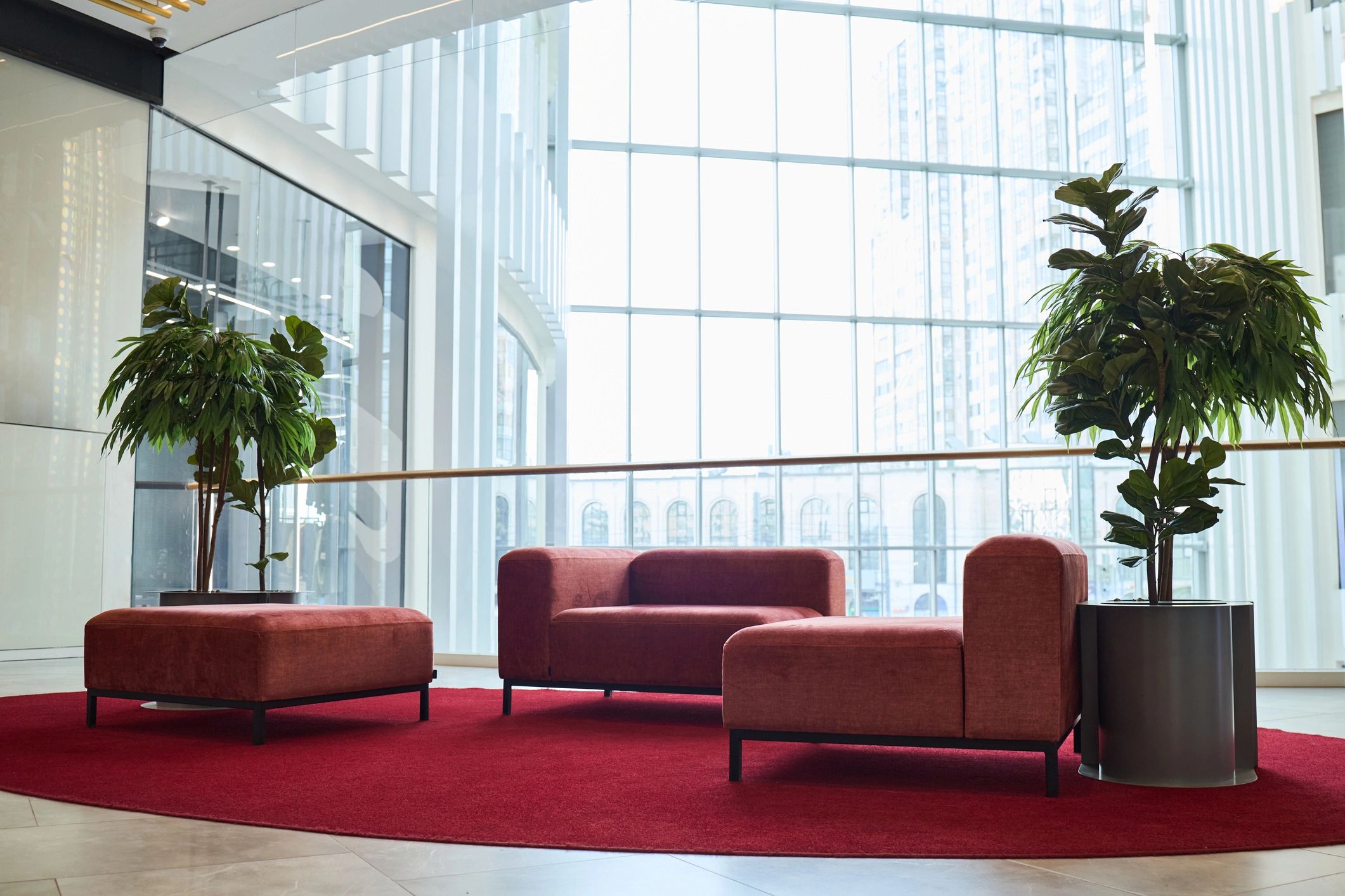 Elegant modern lounge interior with refined seating